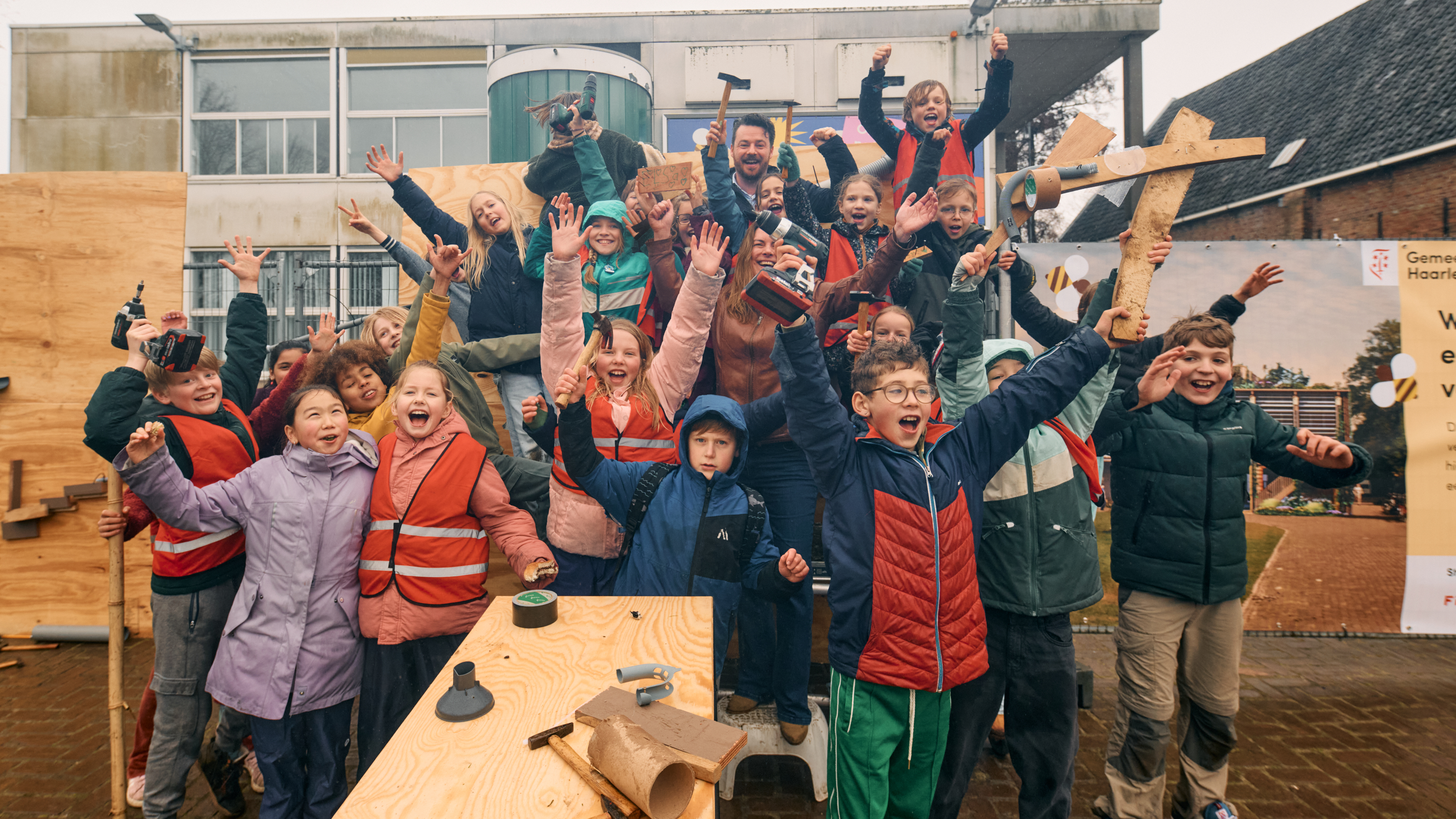 New NME building with reused materials