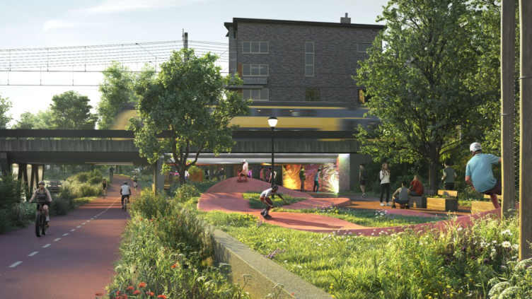 Impressie van hoe de Groene Singel er straks uitziet