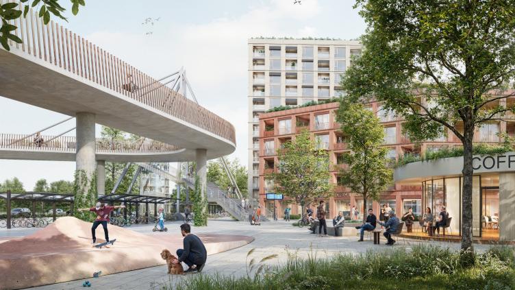 Een afbeelding van hoe Hart voor Oostpoort eruit kan komen te zien