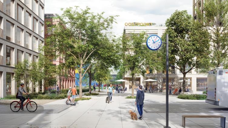 Een tekening van hoe Oostpoort eruit zou kunnen komen te zien