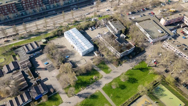 Luchtfoto van het Beatrixplein