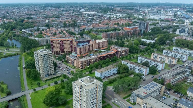 Luchtfoto van het Beatrixplein