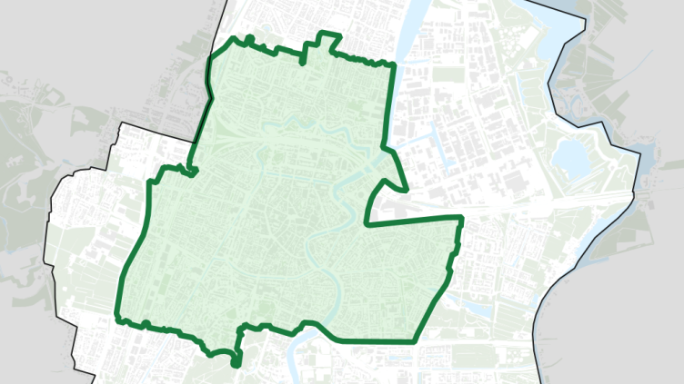 De grenzen van de uitstootvrije zone