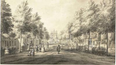 Ets van het Houtplein rond 1800