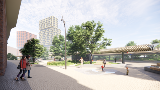 Impressie van het nieuwe busstation