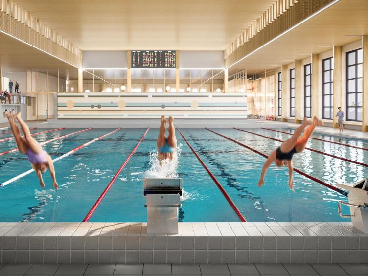 Schetsontwerp nieuw zwembad Noord