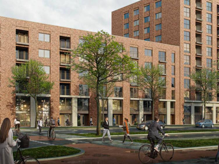 Impressie van het nieuwe winkelcentrum