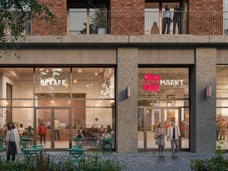 Impressie van het nieuwe winkelcentrum