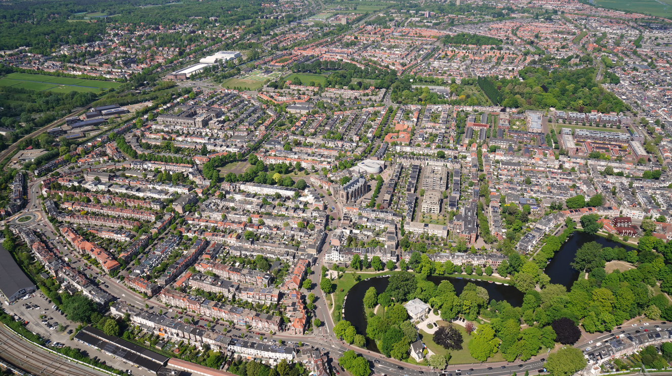 Ter Kleefkwartier gezien vanuit de lucht