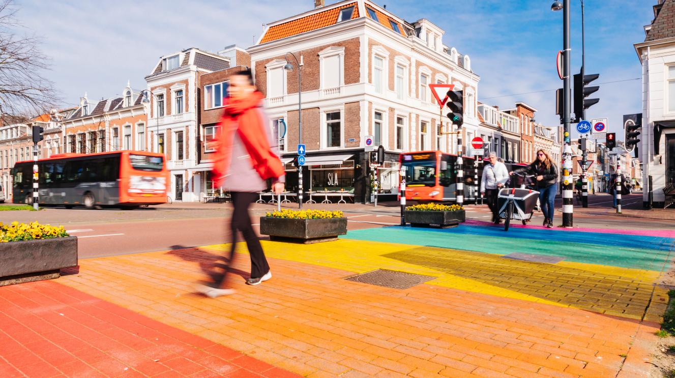 Regenboogzebrapad