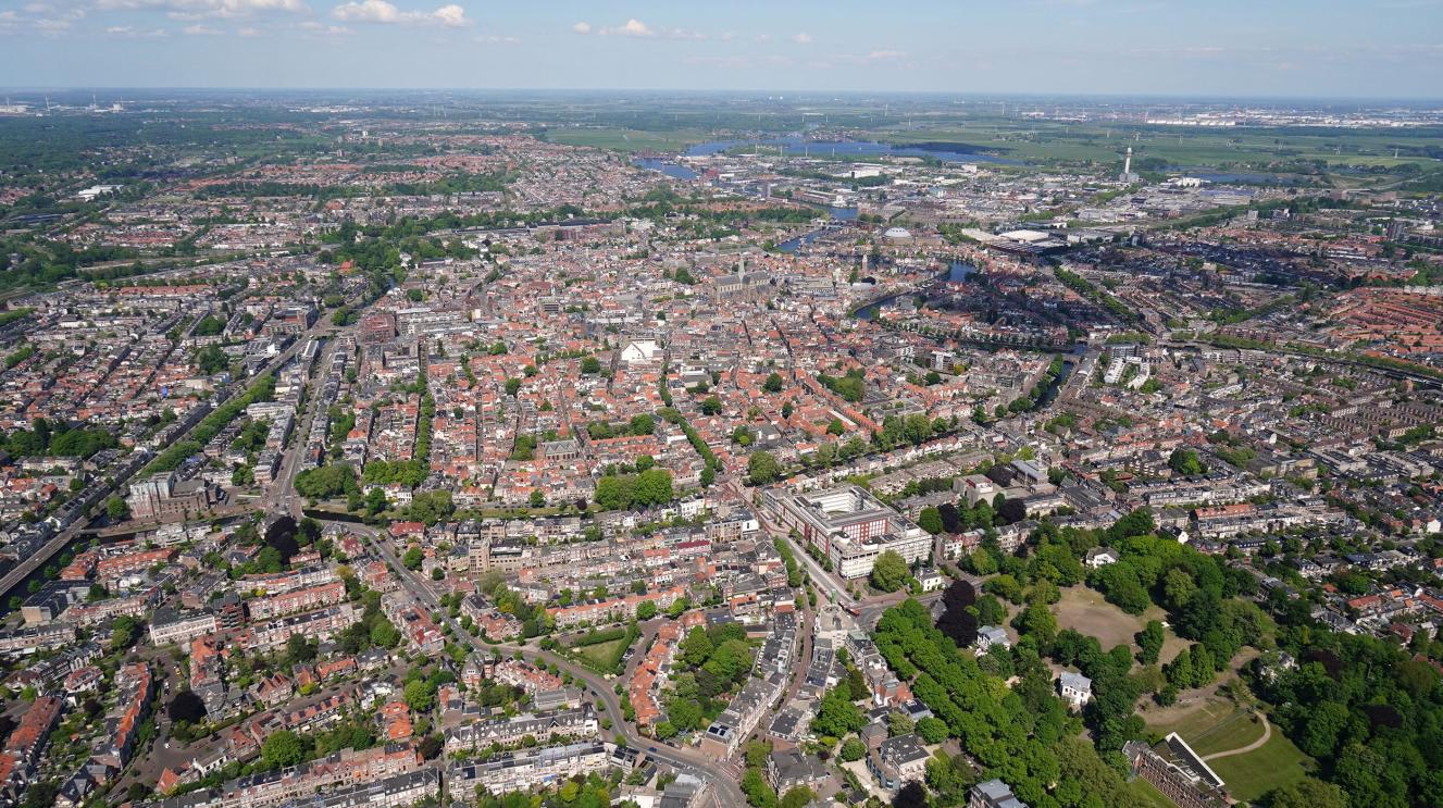 Luchtfoto van Haarlem