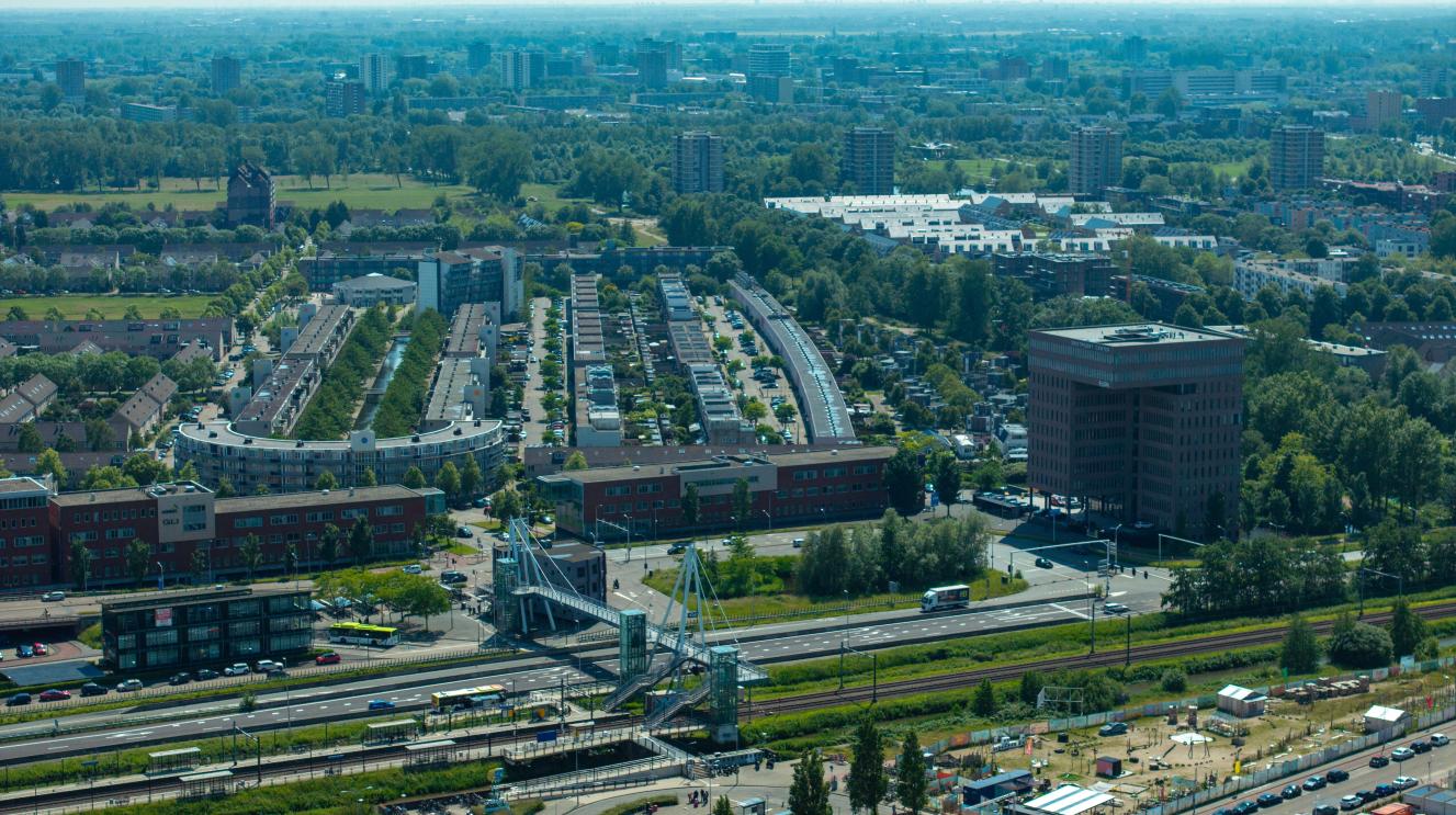 Luchtfoto Oostpoort.