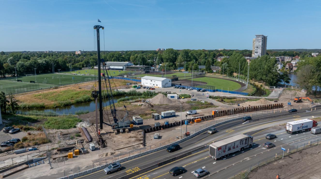 OV-knooppunt vanuit de lucht