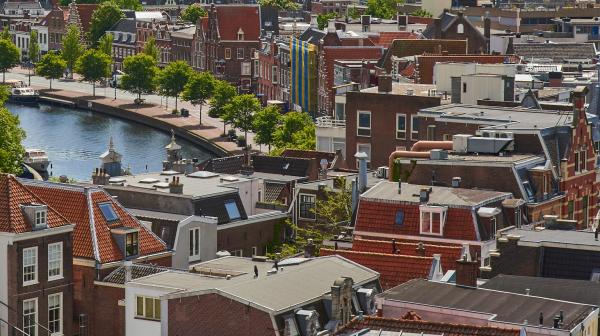 Luchtfoto van de stad