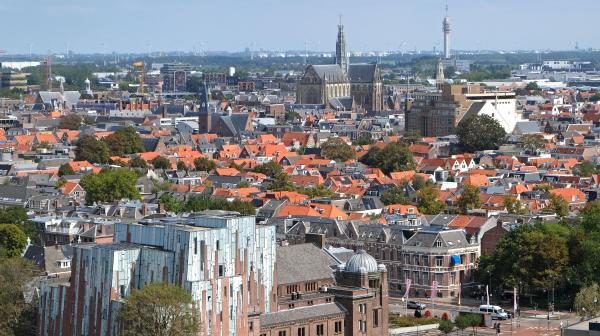 Luchtfoto centrum schouwburg