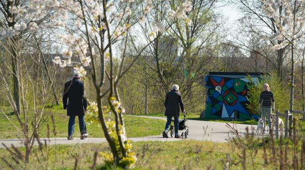 mensen in park